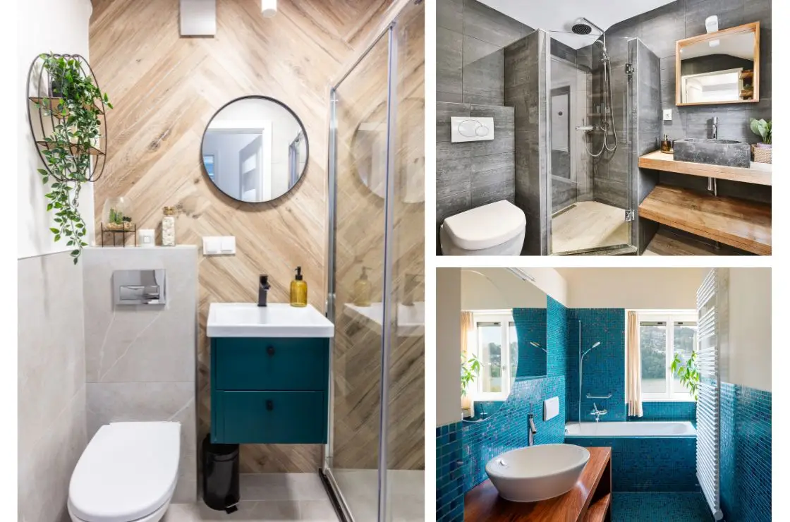 bathroom layout tips, three different bathroom designs